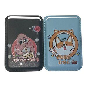 2× MagSafe Wallets Patrick Star & Corgi Card Holder Cute Cartoon Phone Wallet Ne